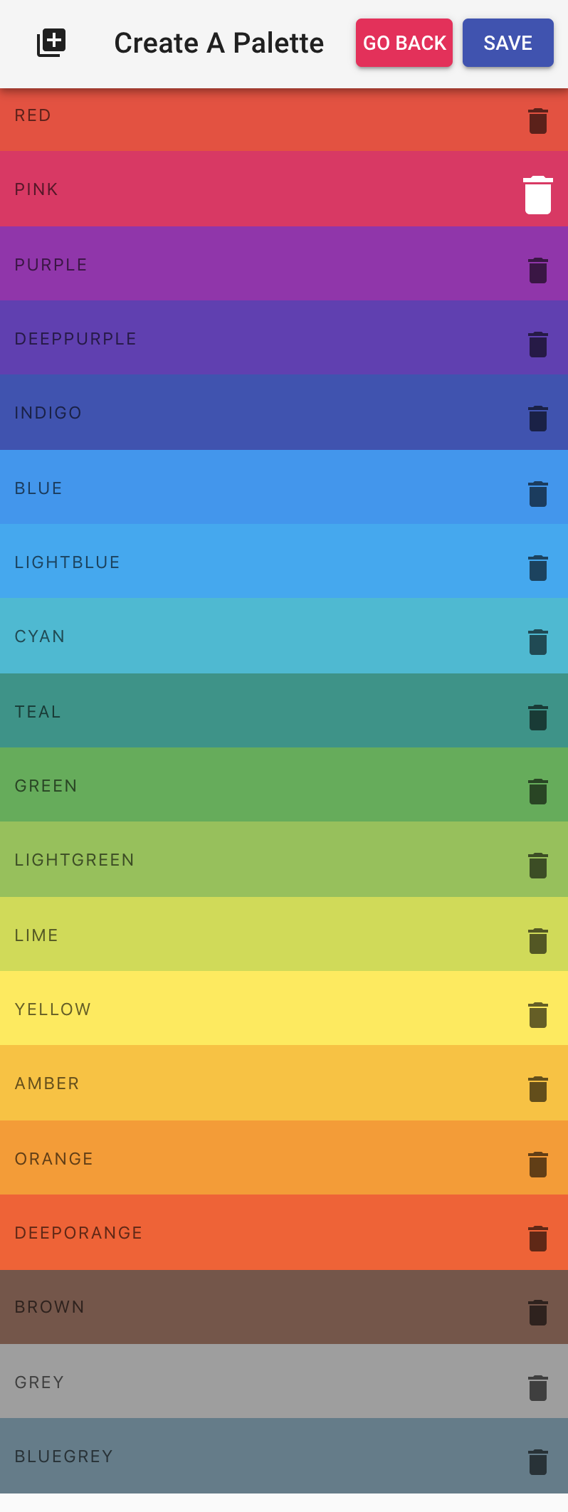 Small screen version of app